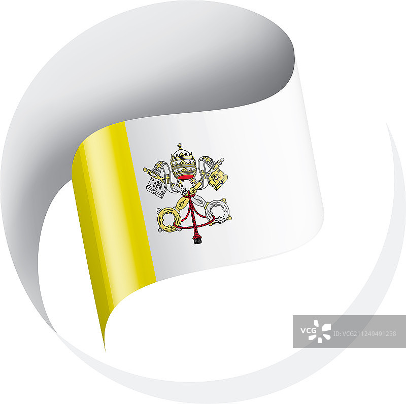 白色的梵蒂冈国旗图片素材