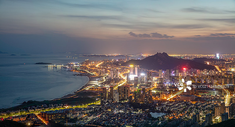 崂山区夜景图片素材
