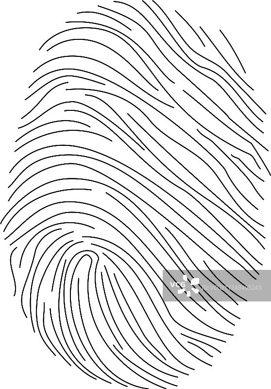 指纹图标集，ID安全身份图片素材