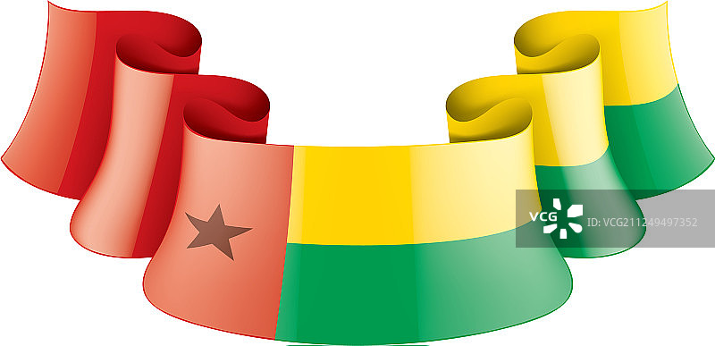 几内亚比绍国旗上有白色图片素材