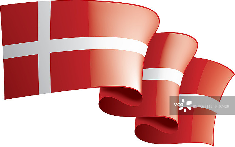 丹麦国旗上有白色图片素材