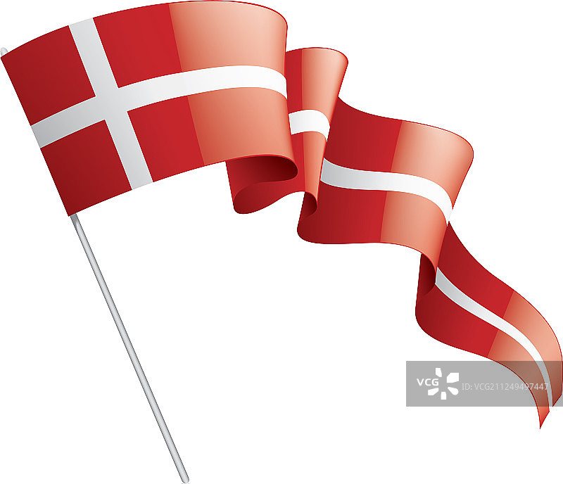 丹麦国旗上有白色图片素材