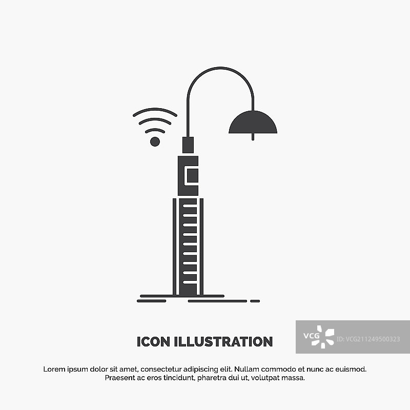 街道无线网络智能科技图标符号灯光图片素材
