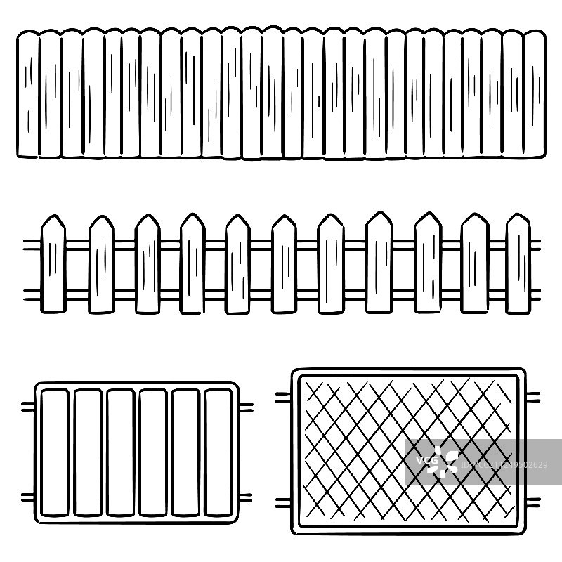 栅栏合集图片素材