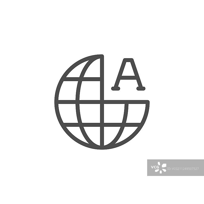 全球语言线性图标图片素材