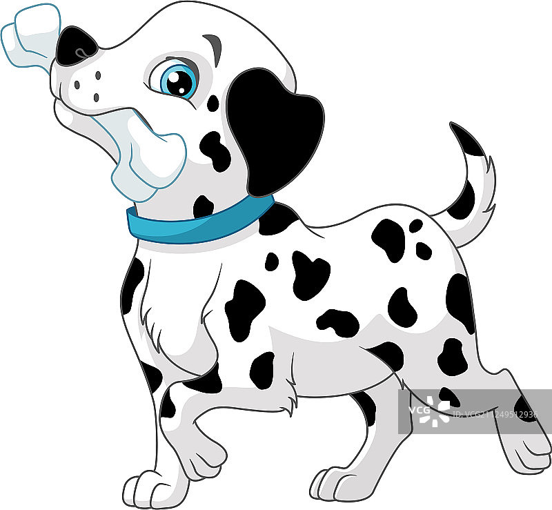 小狗啃骨头图片素材