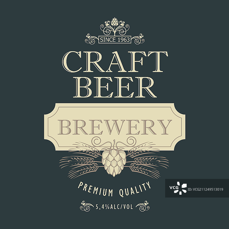 啤酒标签设计图片素材