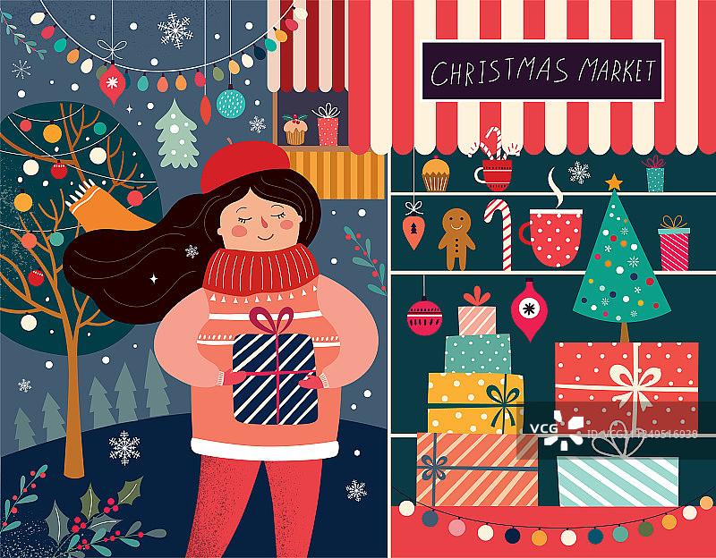 圣诞集市图片素材