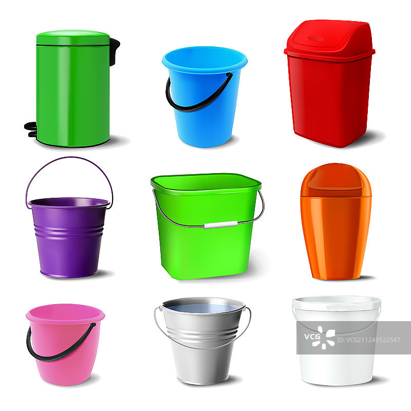 不同类型的桶图片素材