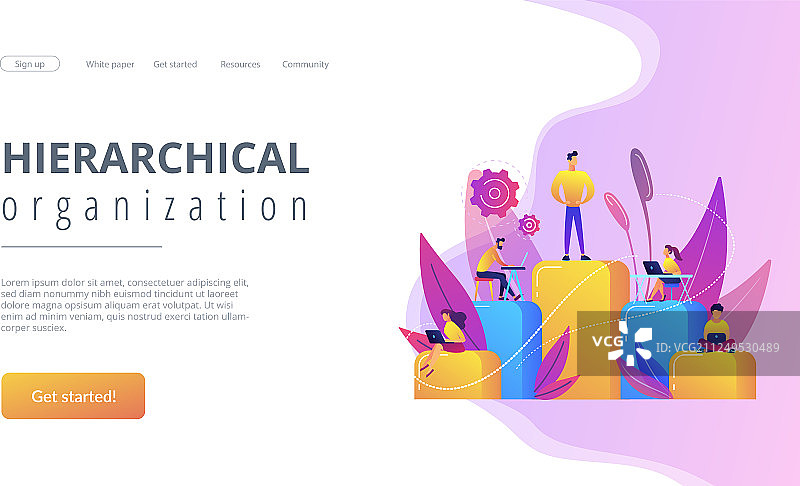 商业等级制度概念落地页图片素材