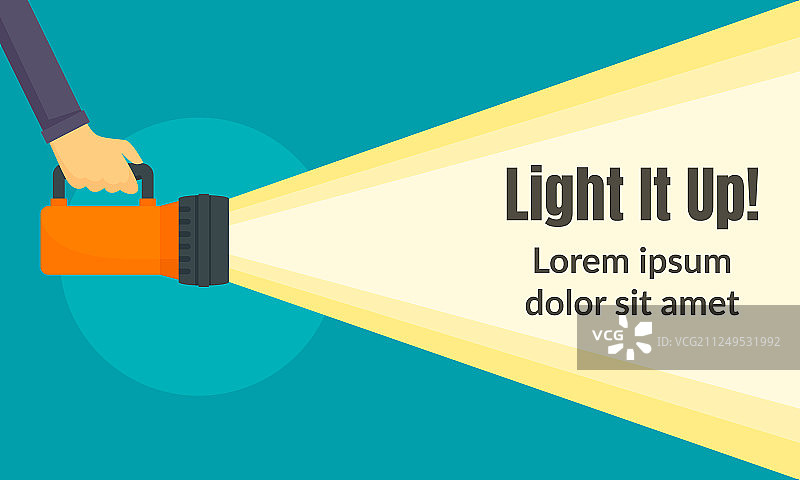 扁平风格点亮banner设计图片素材