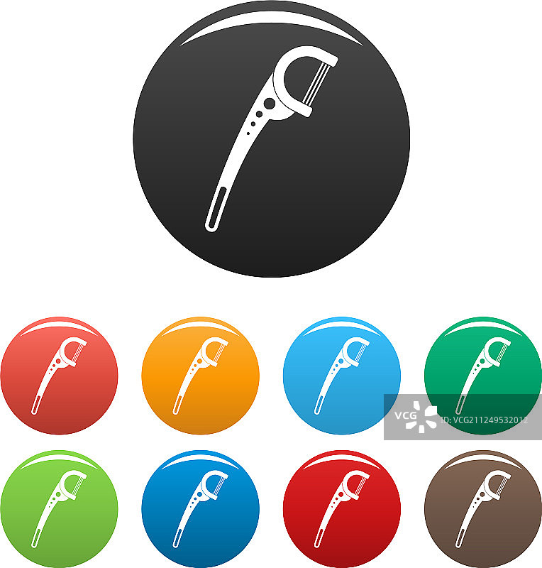 牙线签图标设置颜色图片素材