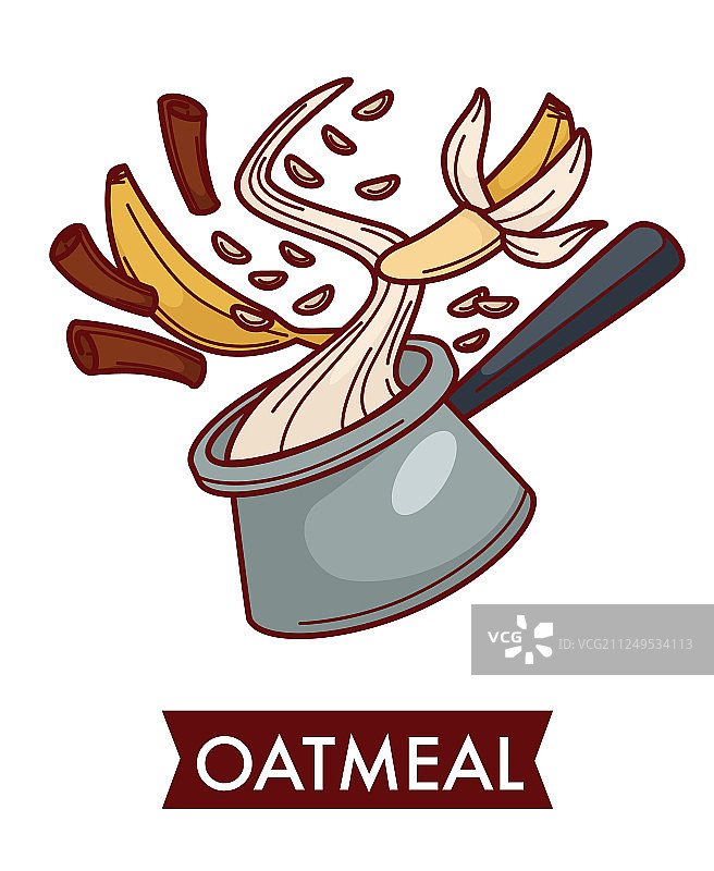水果香料燕麦粥图片素材