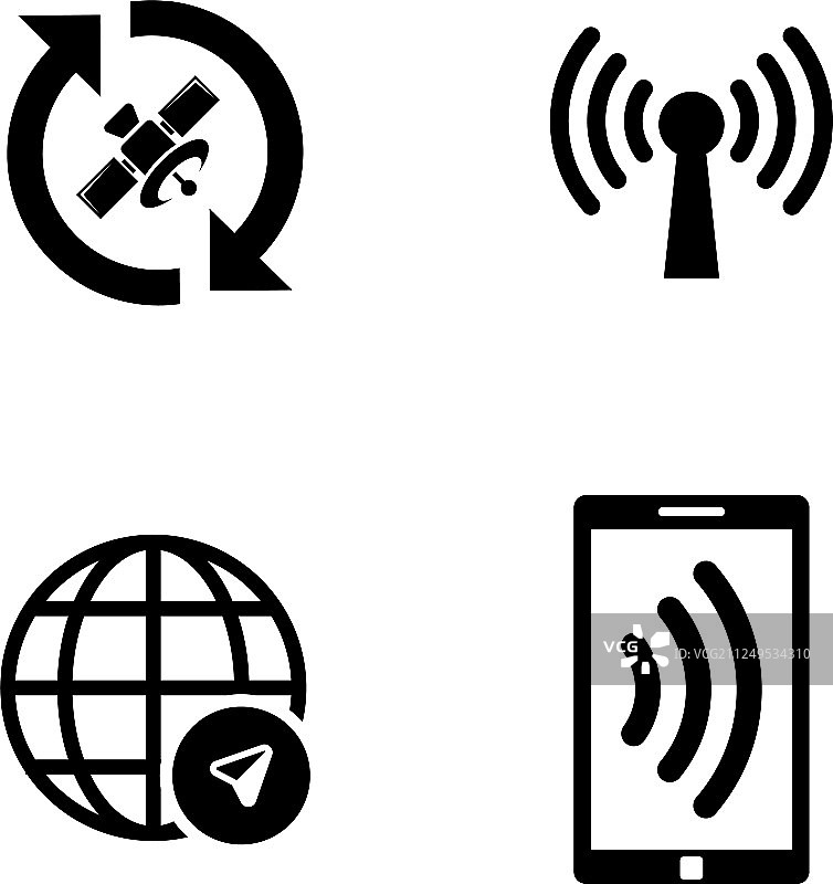 卫星导航连接示意图图片素材