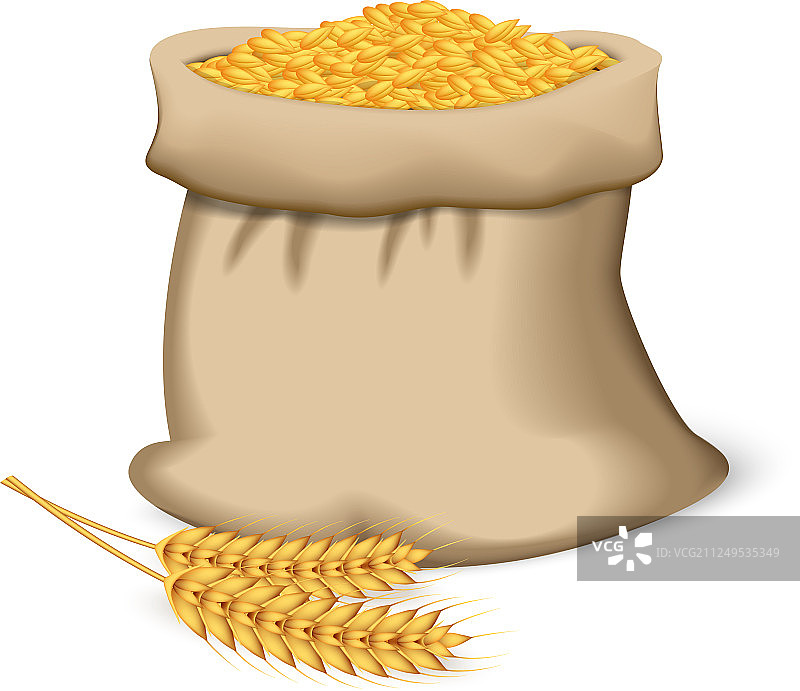 麦袋图标写实风格图片素材