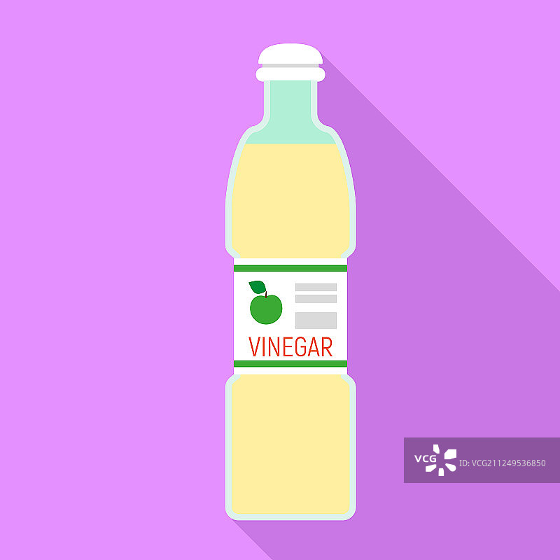苹果醋瓶图标扁平风格图片素材