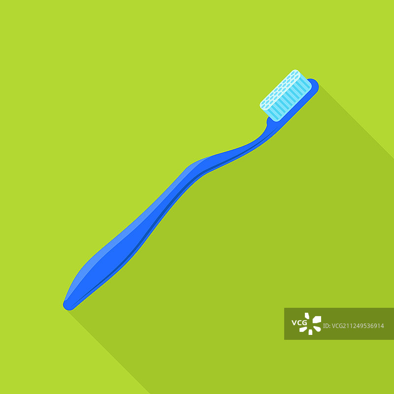 蓝色牙刷扁平风格图标图片素材