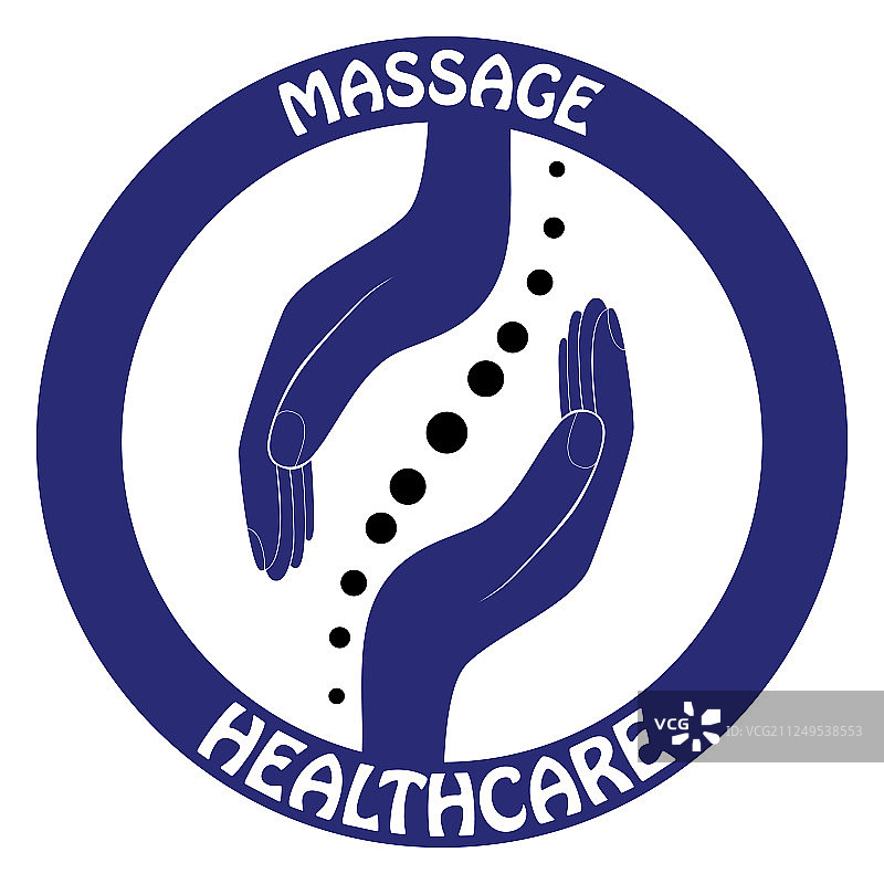 脊椎指压疗法Logo手部设计脊椎Logo图片素材