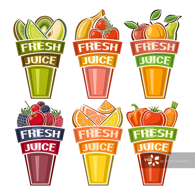 鲜榨果汁玻璃杯套装图片素材