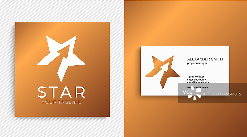 通用抽象星星标志设计图片素材