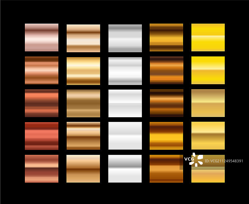 不同金属渐变剪贴画图片素材