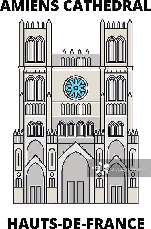 上法兰西大区 - 亚眠大教堂图片素材