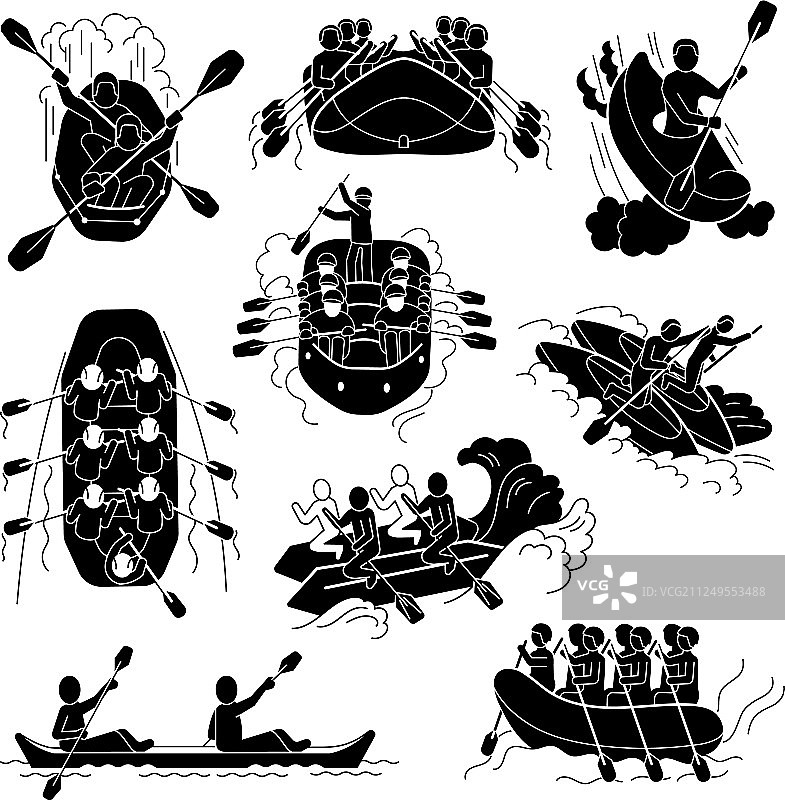 漂流图标简约风格合集图片素材