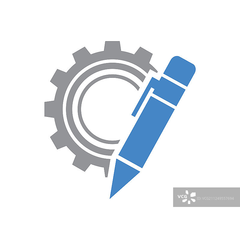 白色背景上的工程图标，用于图形设计图片素材