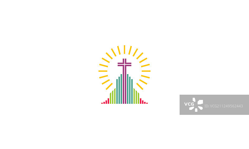 教堂十字架宗教标志图标图片素材