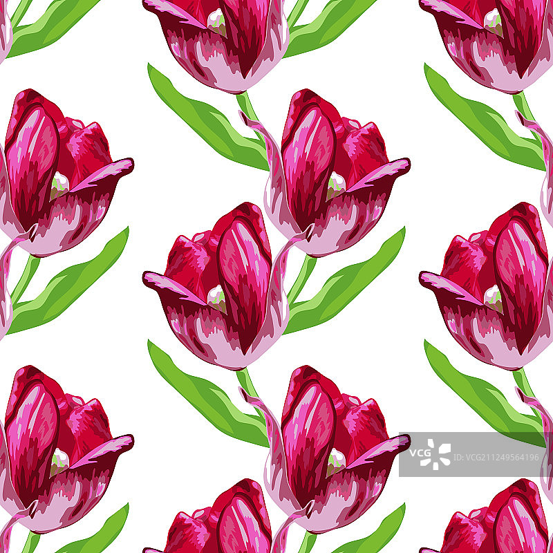 花卉无缝模式图片素材