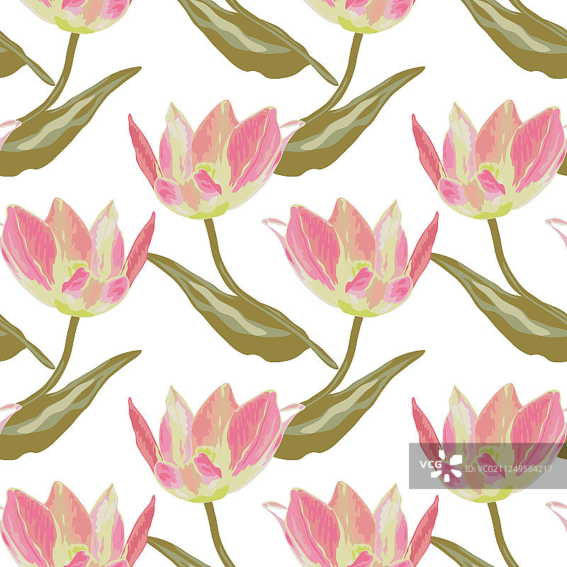 花卉无缝模式图片素材