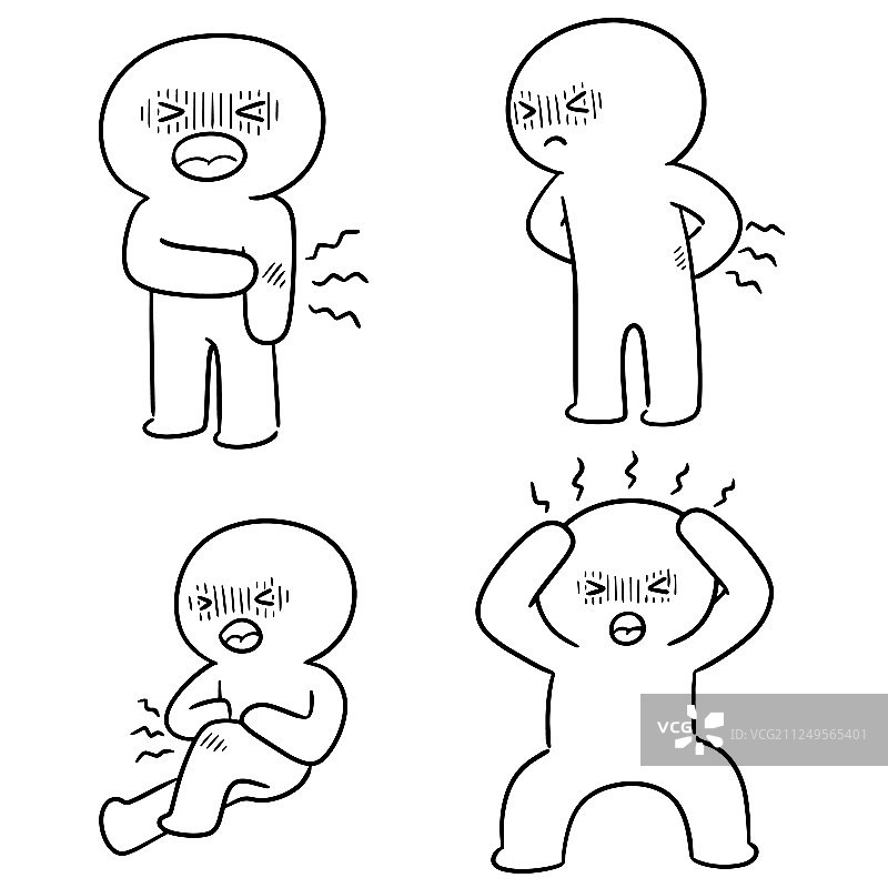 痛苦的人群图片素材