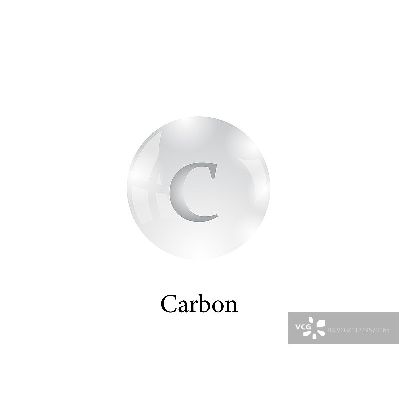 白色背景上的碳分子图片素材