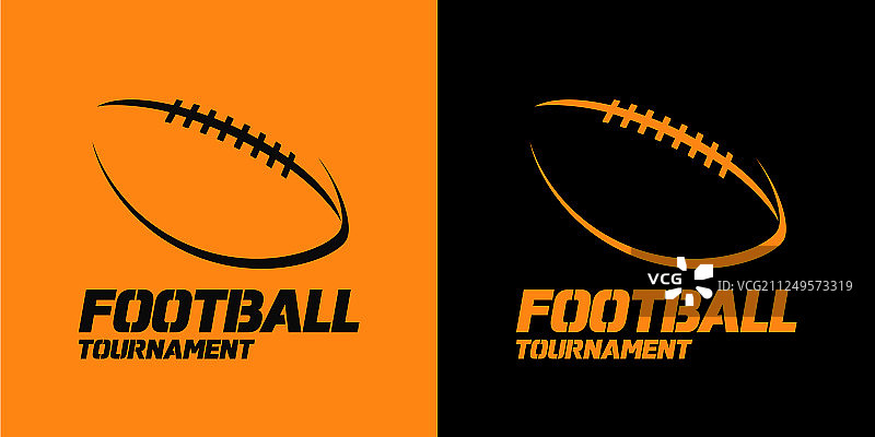 美式橄榄球banner或标志设计图片素材