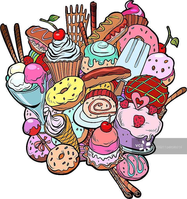 制作生日甜点美食图片素材