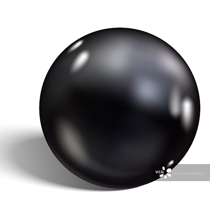 白色背景上的黑色珍珠图片素材