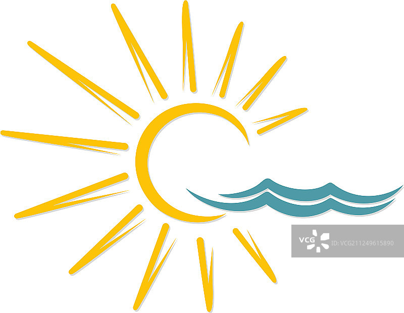太阳与海洋logo图片素材