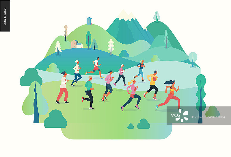 马拉松赛跑人群图片素材