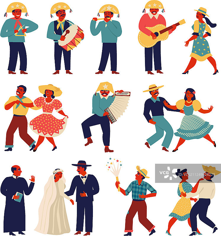 穿着传统服装的巴西人图片素材