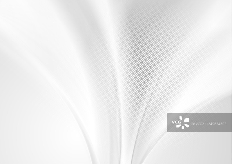 浅灰色和白色流畅波浪图片素材