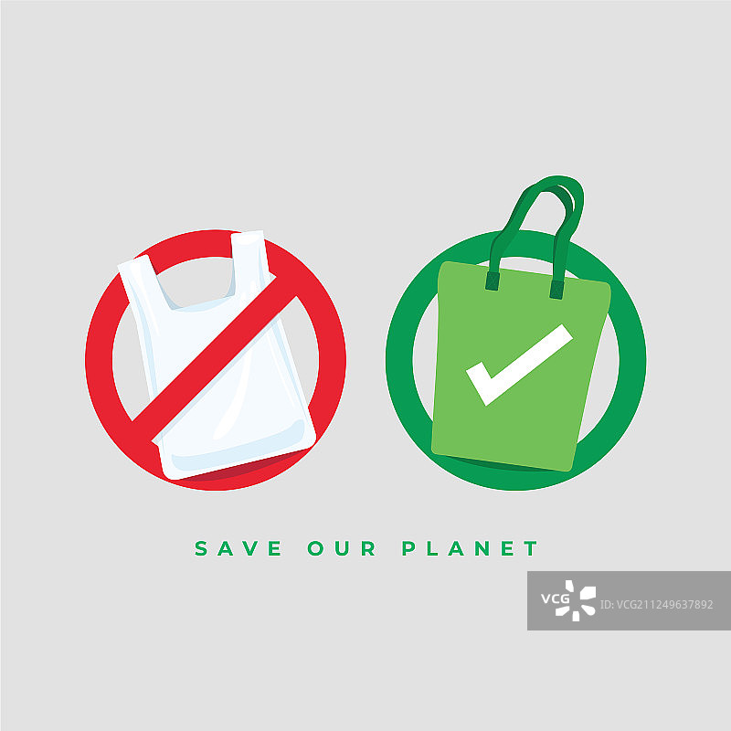 拒绝塑料袋，自带购物袋图片素材