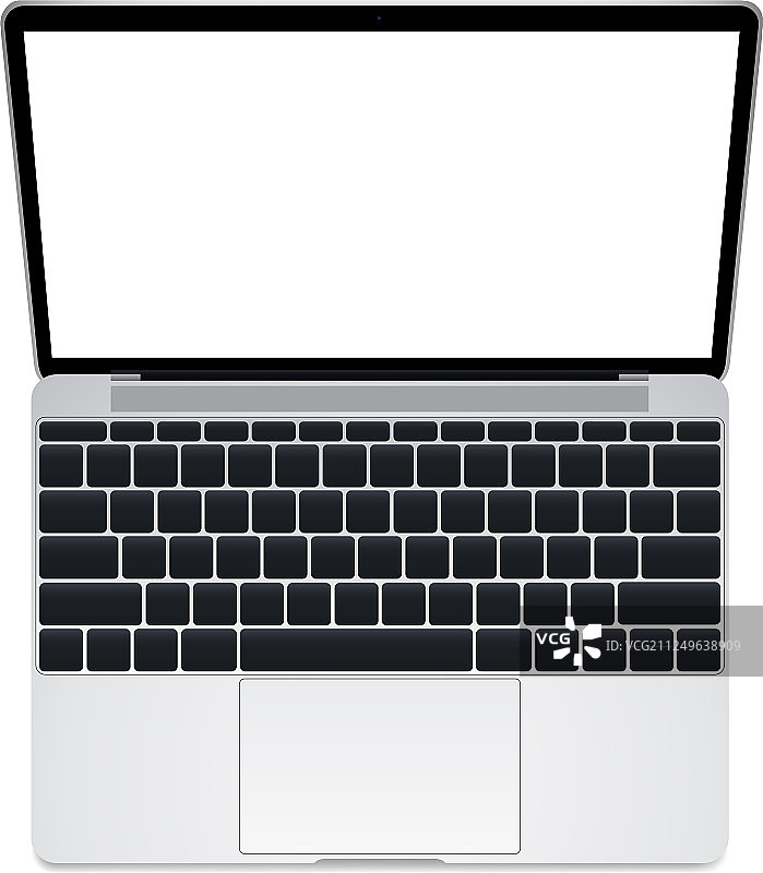 灰色笔记本电脑模型图片素材