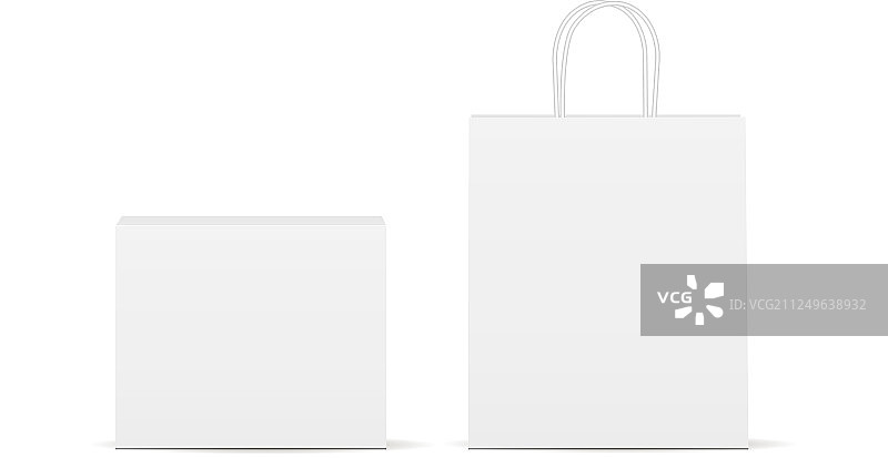 矩形盒子和手提袋图片素材