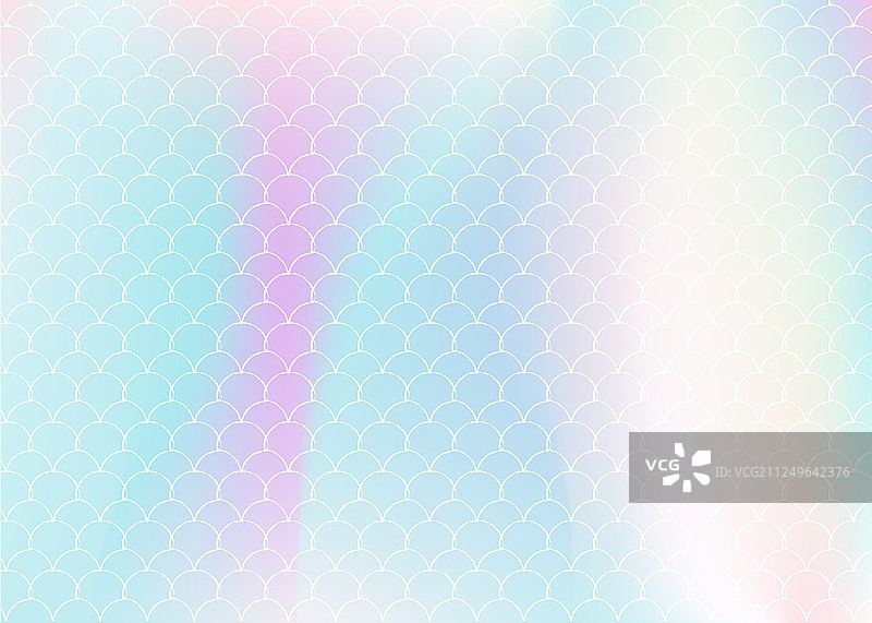 具有美人鱼渐变色的全息鳞片背景图片素材