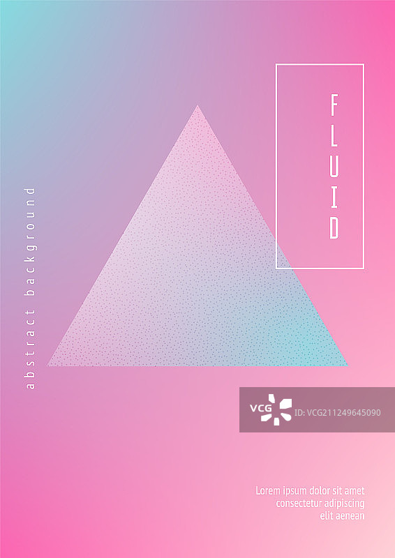 带全息形状的三角形流体图片素材