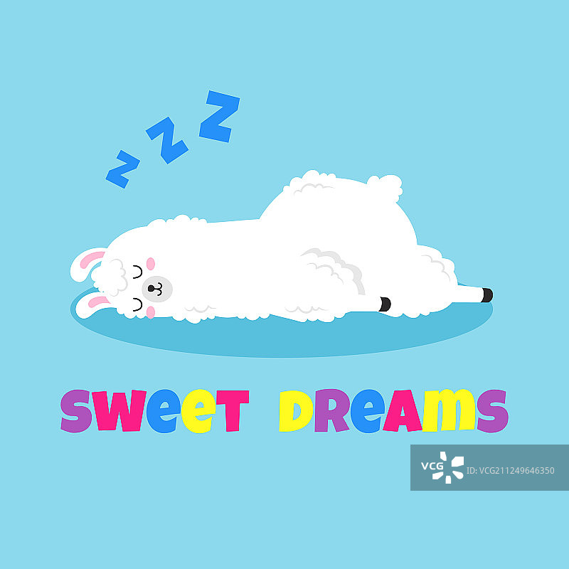 卡通羊驼涂鸦卡片图片素材