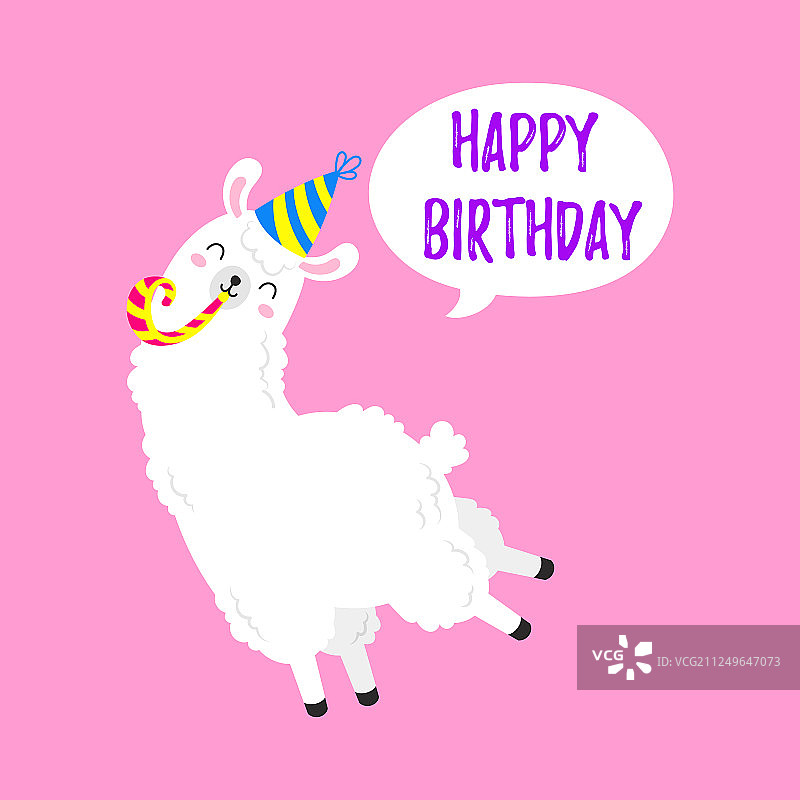 生日卡通祝福贺卡设计图片素材