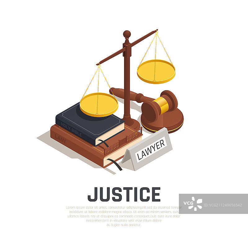 法律正义2.5D构图图片素材
