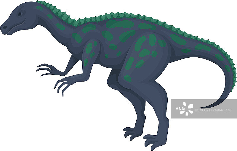 巨型鸟鳄扁平风格设计图片素材