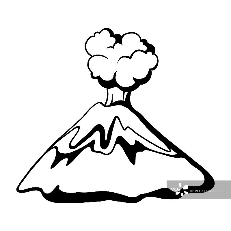 火山爆发自然景观图片素材